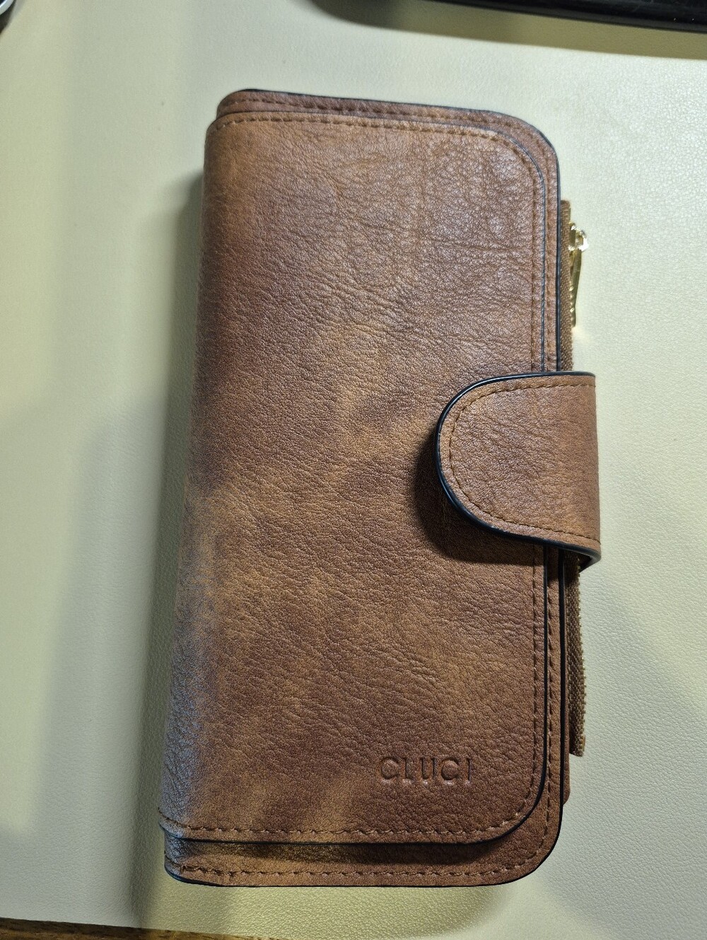 Brown PU Leather Wallet RFID Bifold Card Holder 7.68x1.18x3.94 Inches